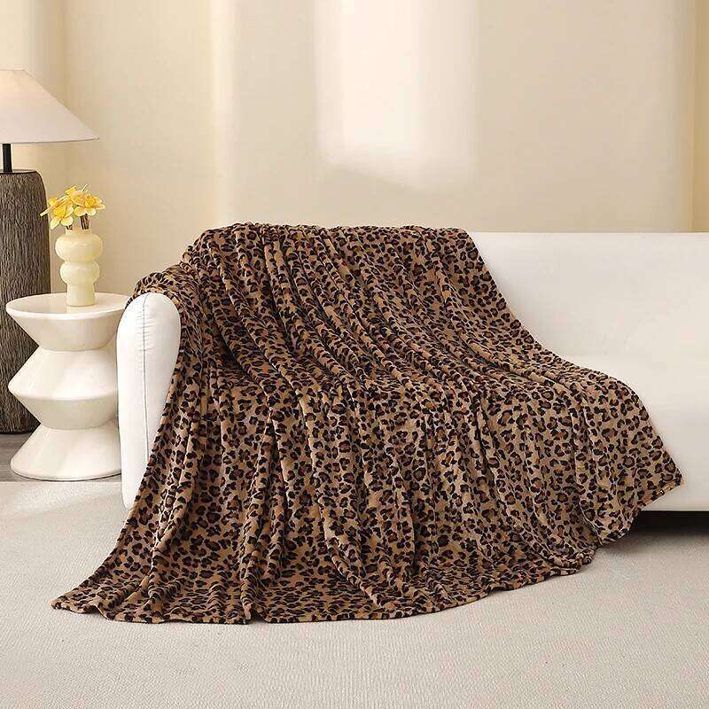 1 Ultra-Soft Stylish Leopard Print Lightweight Blanket All-Season Warm and Comfortable Perfect for Sofa Bed Living Room Decor XJ260112