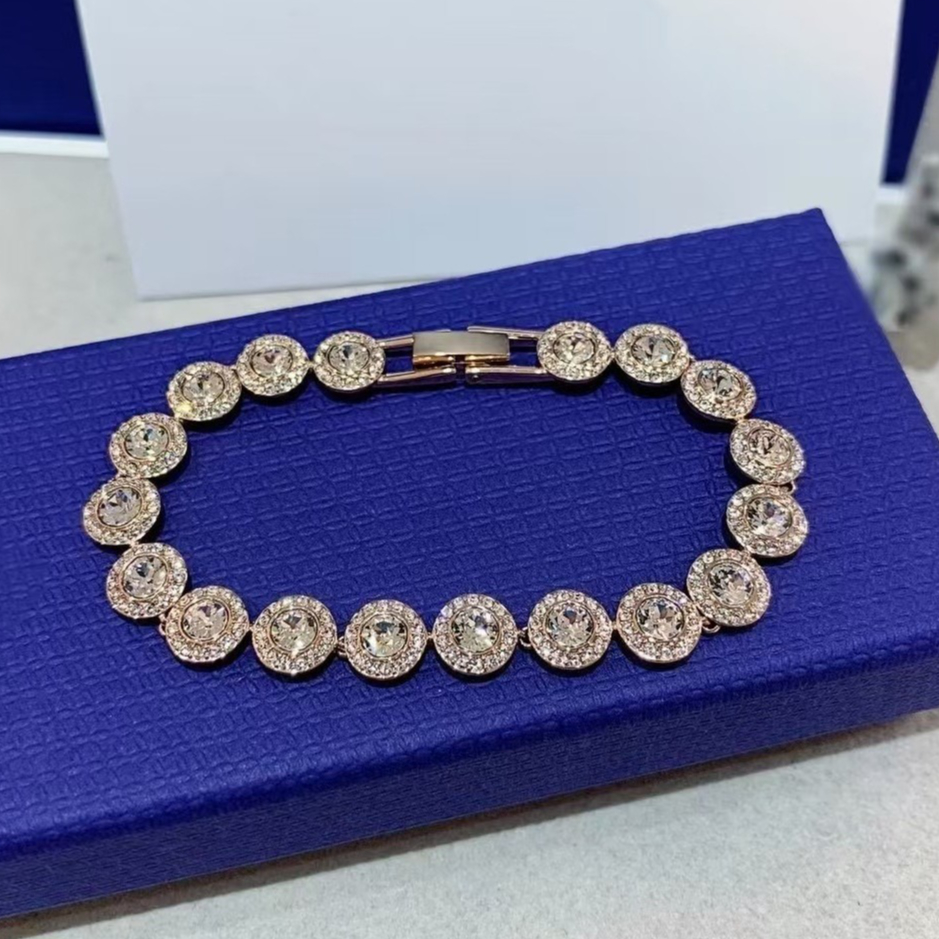 Luxury Bracelet Designer Fashion Charm Crystal Bracelets for Women Brand Gold Plate Bracelet Jewelry with box