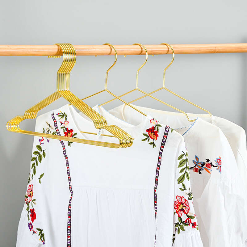 300pcs Rose Gold Metal Clothes Shirts with Groove Heavy Duty Strong Coats-Hanger Suit Hangers SN825 w250414