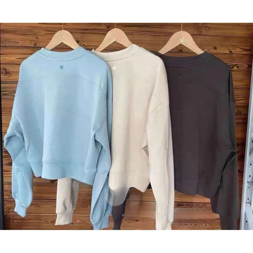 Women leggings Oversized Crew Neck luluity lemonic Sweatshirt Workout set Top Yoga Gym luluity lemonic jcaket Shirt Long Sleeve Blouse shirt