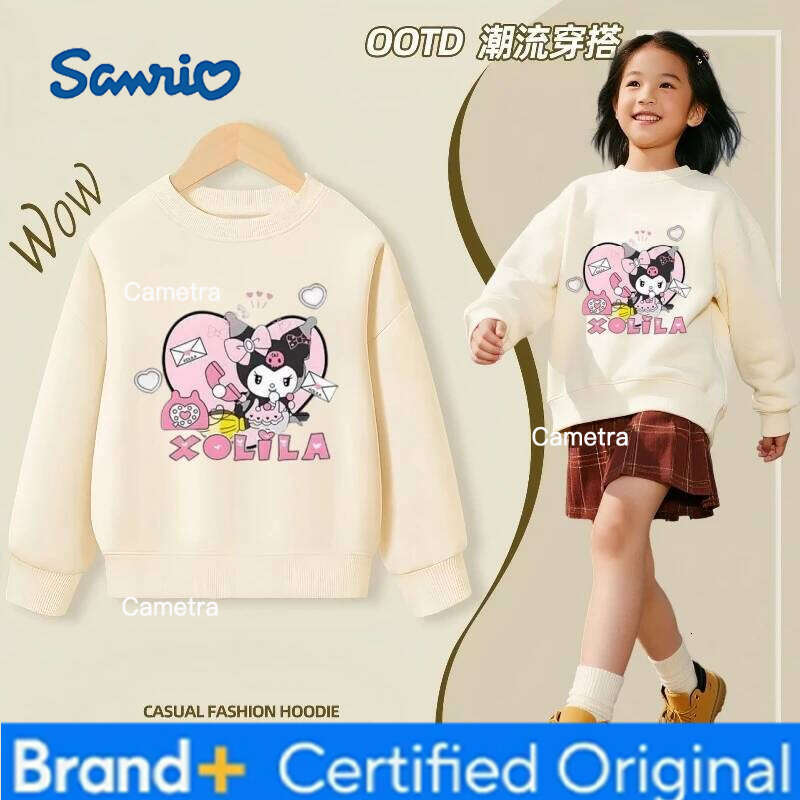 Sanrio Baby Cotton Kid Cartoon Printed Pullover Children Autumn Fashion Long Sleeve T-shrits Girls Clothes Top Hoodie H260112