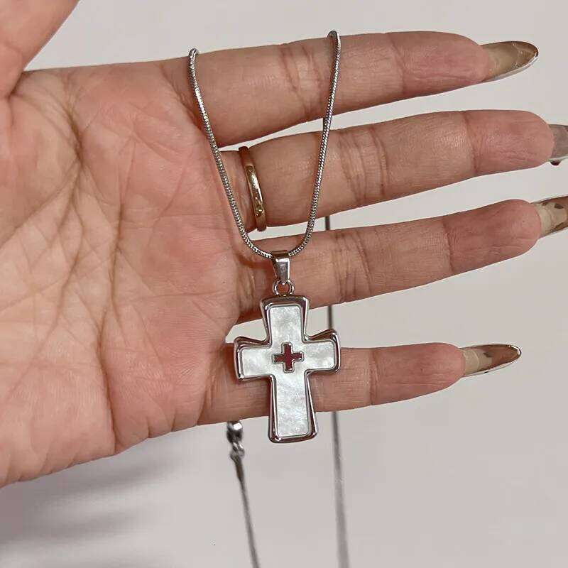 Y2K Cross Necklace With Ins Dark Gothic Punk Niche Design Unique And Spicy Style H260112