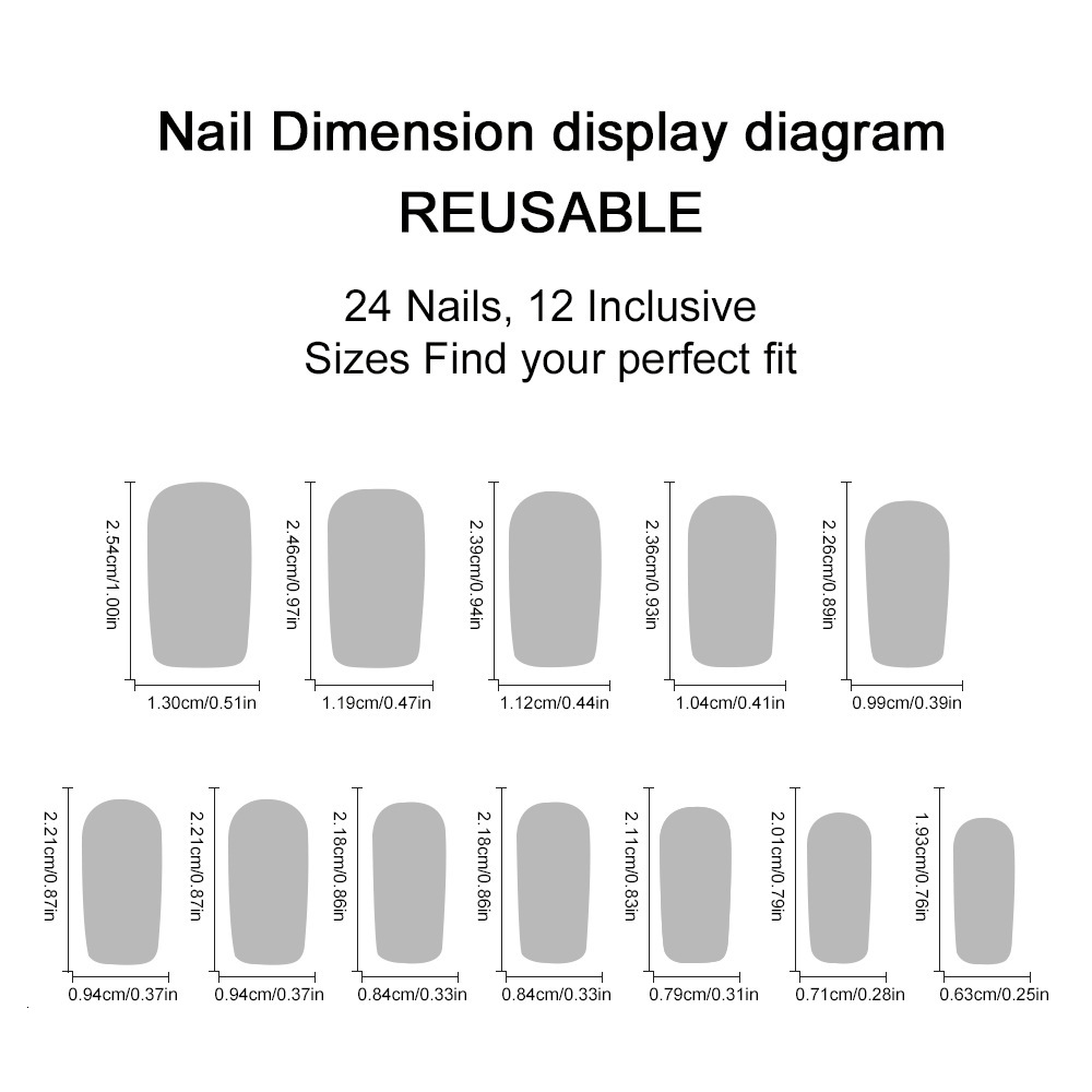 Wearable Nails Finished Wearable Nails Medium Long Square Bow Cherry White Heart French Detachable Fake Nail Stickers