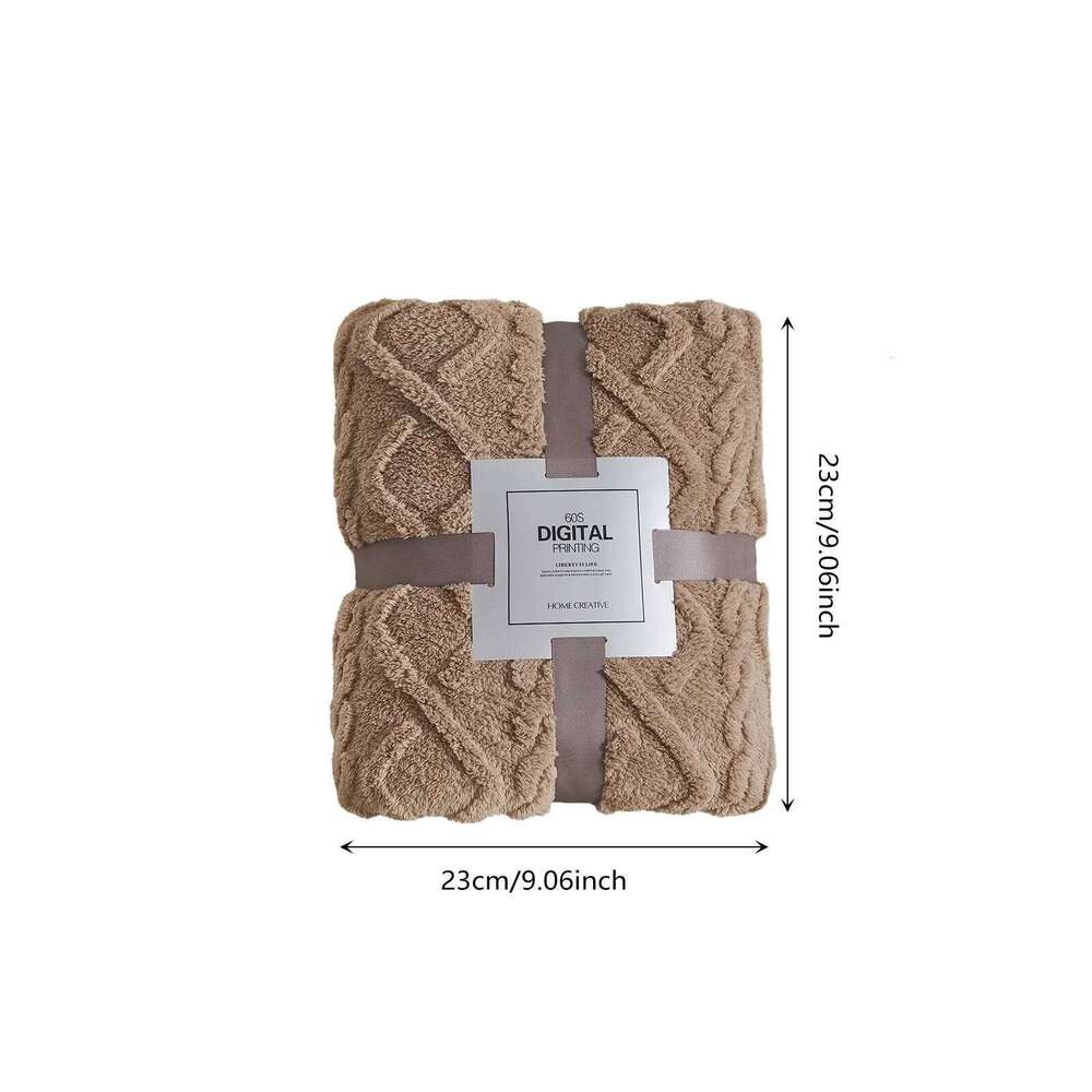 51x 63 Inches Solid Fall Winter Coral Velvet Flannel Soft Thickened Cover Home Outdoor Travel Blanket XJ260112