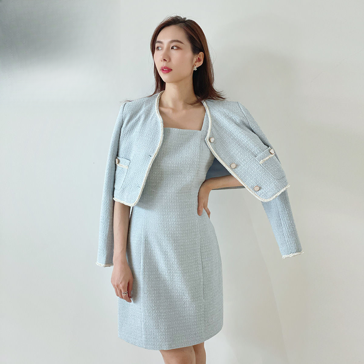 designer for women Fashionable dress with waist cinching and slimming effect washed mid length skirt ddmythur