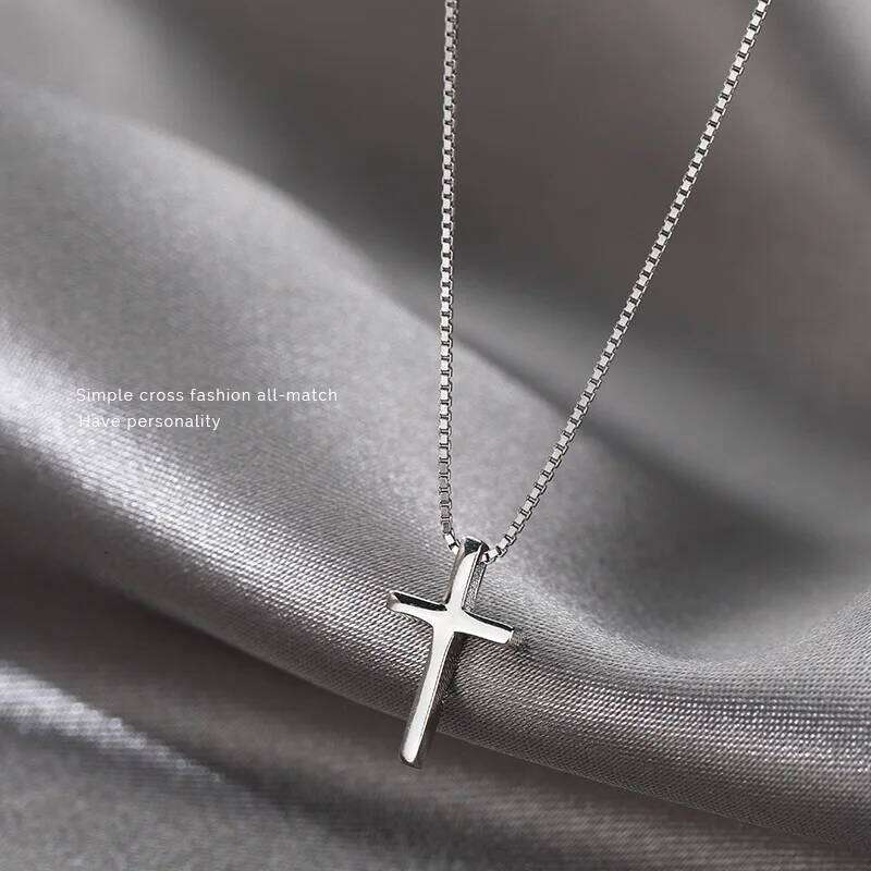 Sterling Silver Cross Pendants Female Necklaces Women Luxury Quality Jewelry Exquisite Elegant Charms Accessories Argent 925 H260112