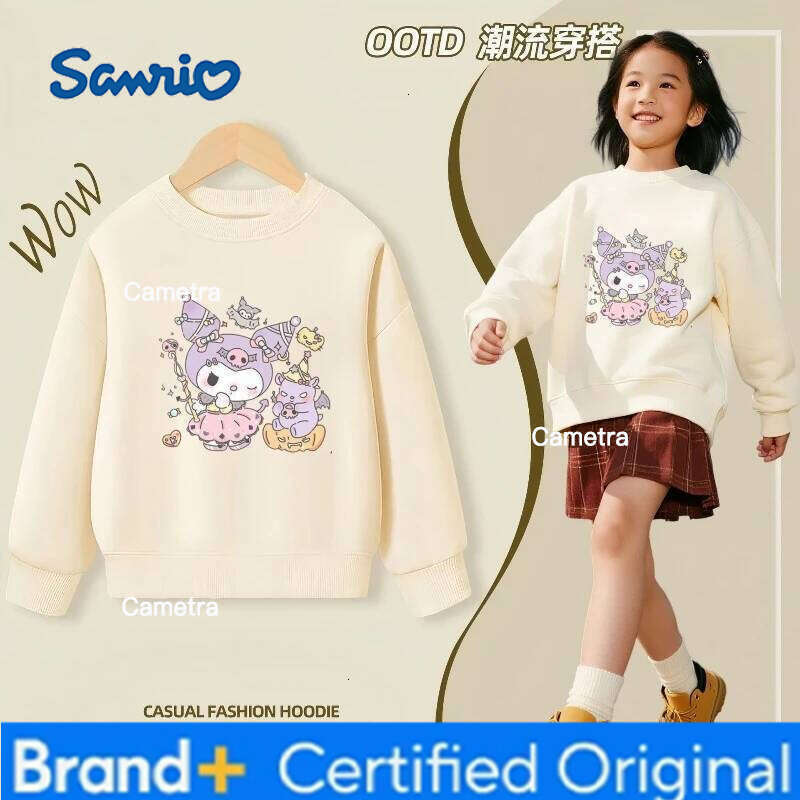 Sanrio Baby Cotton Kid Cartoon Printed Pullover Children Autumn Fashion Long Sleeve T-shrits Girls Clothes Top Hoodie H260112
