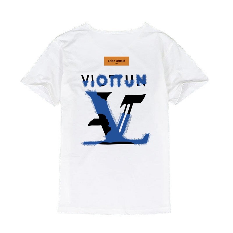 Free delivery Men's T-Shirts Fashionable and minimalist printed round neck T-shirt with loose shoulder and personalized top