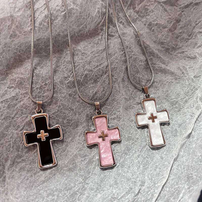 Y2K Cross Necklace With Ins Dark Gothic Punk Niche Design Unique And Spicy Style H260112