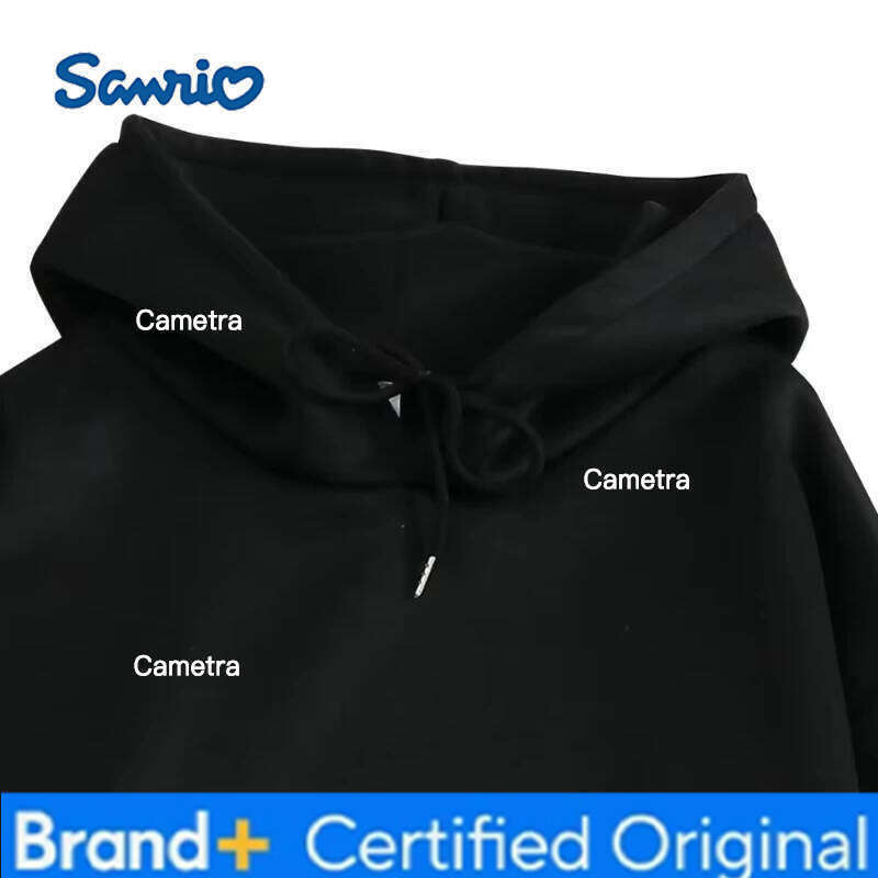 Sanrio Miniso Hello Kitty Men's College Loose Sweater Cute Cartoon Cat Women's Hooded Hoodie Fashionable Couple Trendy Top H260112