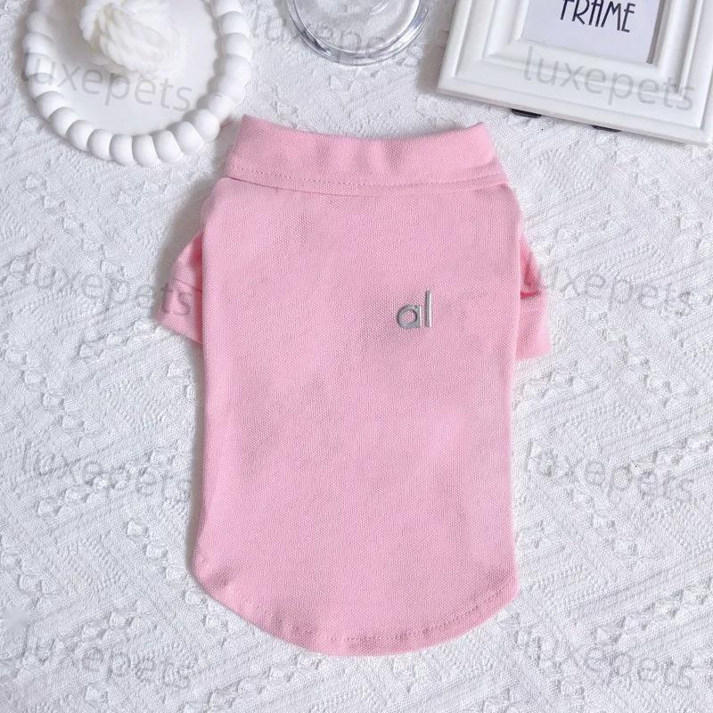 Designer Clothes Solid Color Dog Shirts Breathable Polo T-Shirts Dogs Girl Boy Puppy Sweatshirt for Chiuahaha Teacup Small Pet Doggy Apparel cak5