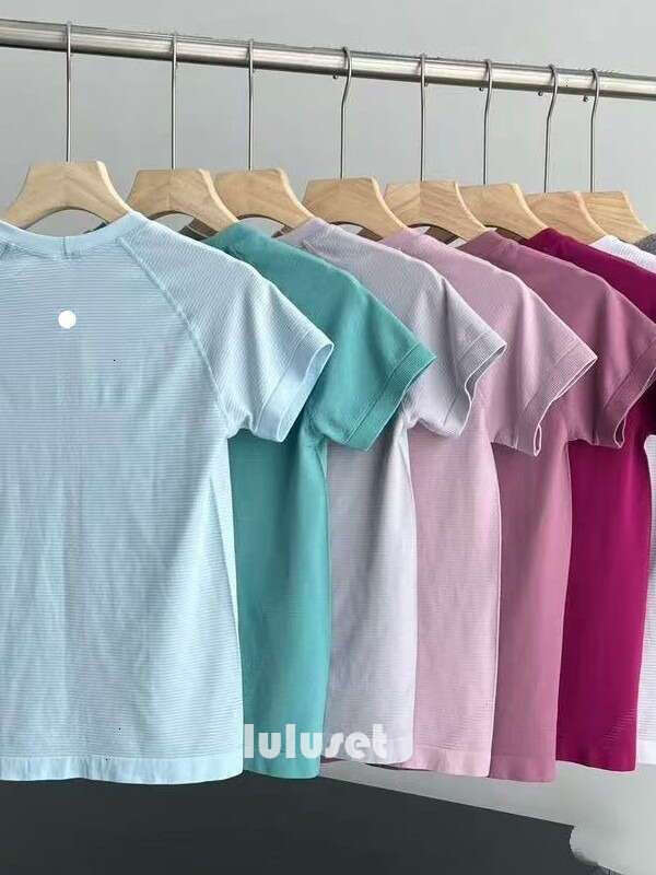 Women Long luluity Lemonic Sweatshirt Short Sleeve Crop luluity Lemonic sets T Shirt Workout Sport luluity Lemonic shirt Jogging Sportswear Yoga Outfit