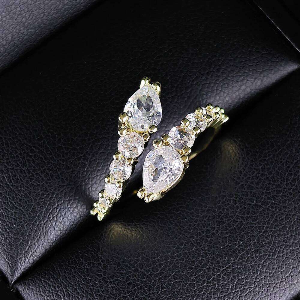 Fashion Jewelry Snake Shaped Zircon Open Ring Affordable Luxury Versatile Feminine Index Finger Ring High End Accessories