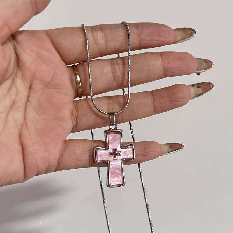 Y2K Cross Necklace With Ins Dark Gothic Punk Niche Design Unique And Spicy Style H260112