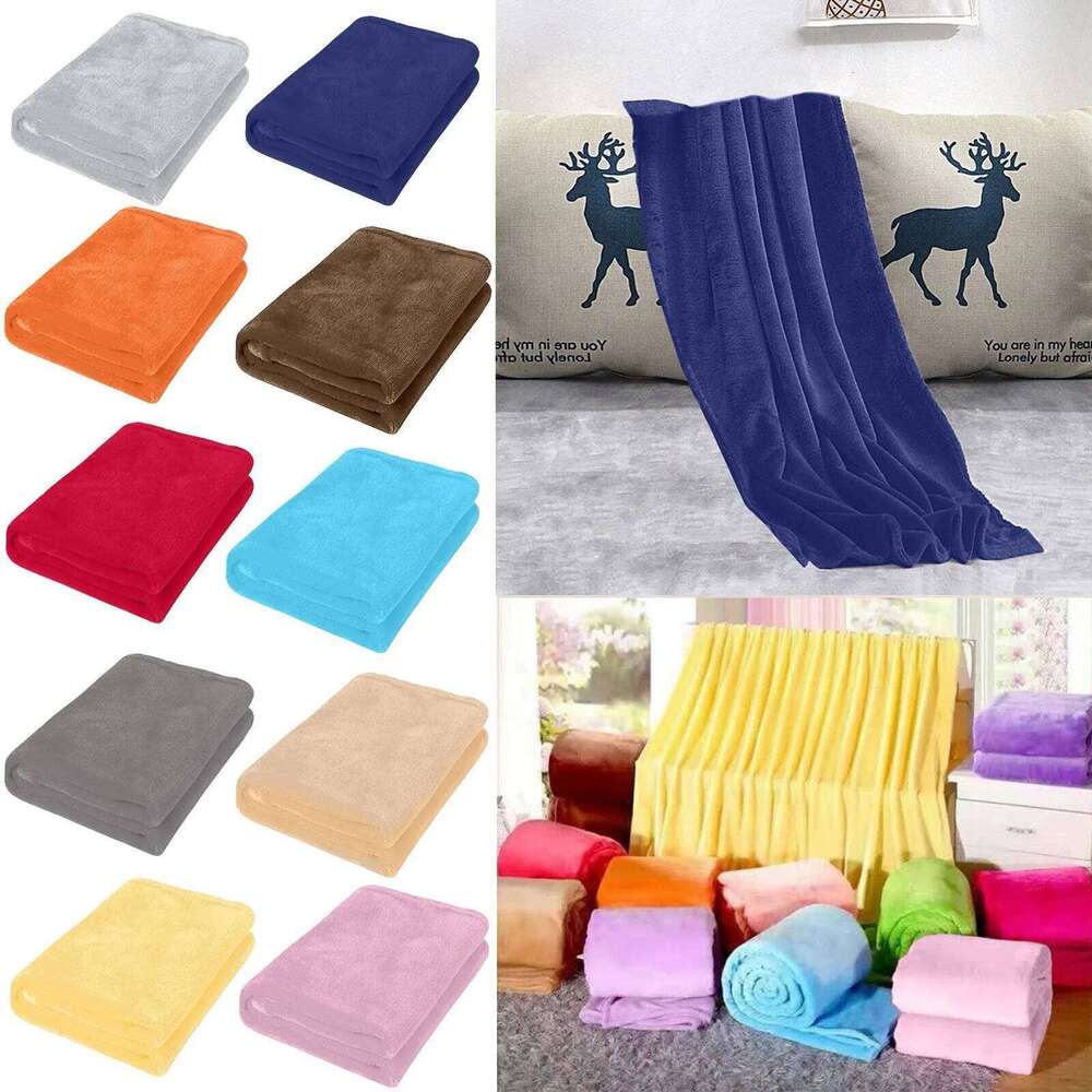 Fleece Throw Extra Soft Warm Fuzzy Bed Lightweight Microfiber Couch Sofa Blankets Plush Wool Blanket Home Decor XJ260112