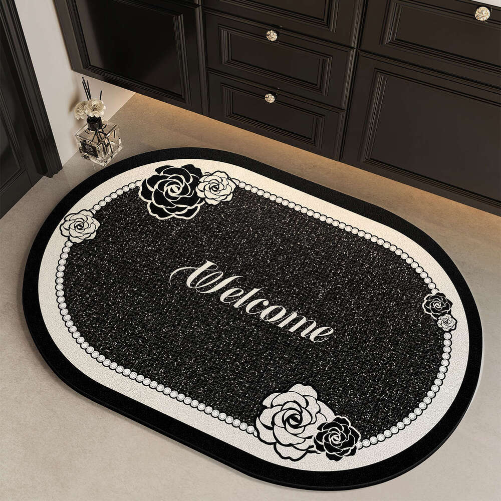 Bath Mat Diatomaceous Earth Non Slip Door Mat Water Absorbent Anti Slip Carpet For Bathroom Entrance