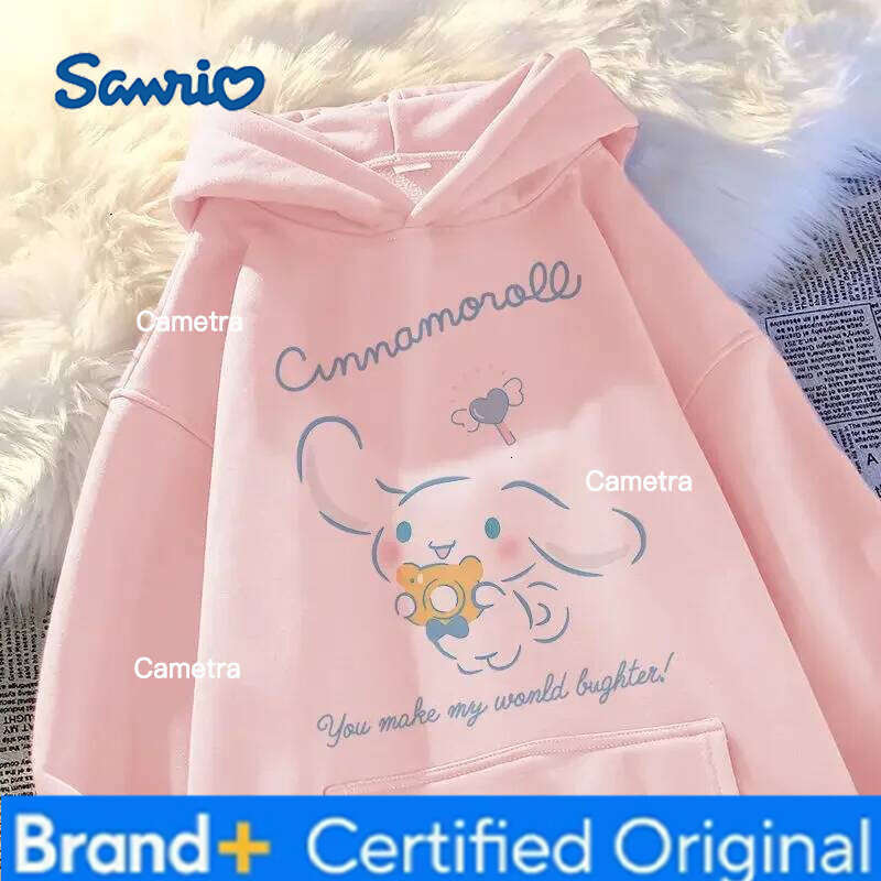 Sanrio The Summer Anime Cinnamoroll Children's Hoodie Printing Sweatshirt Kawaii Cute Casual Fashion Loose Top Kid Clothing H260112