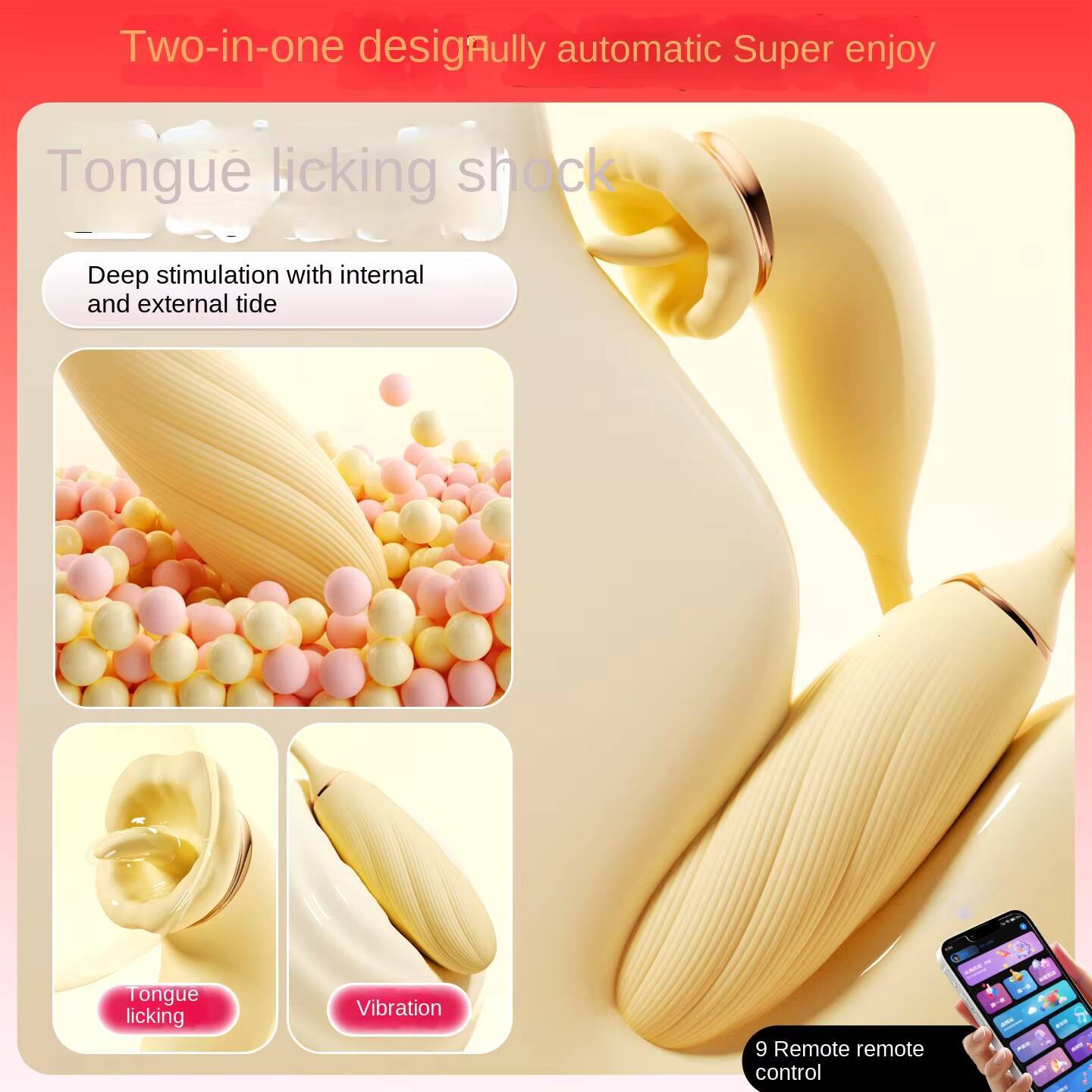 Female Wireless 2-in-1 Tongue Licking Rose Stimulating Clitoral Bullet Vibrator Silicone Adult Sex Toys Jump Egg for Woman