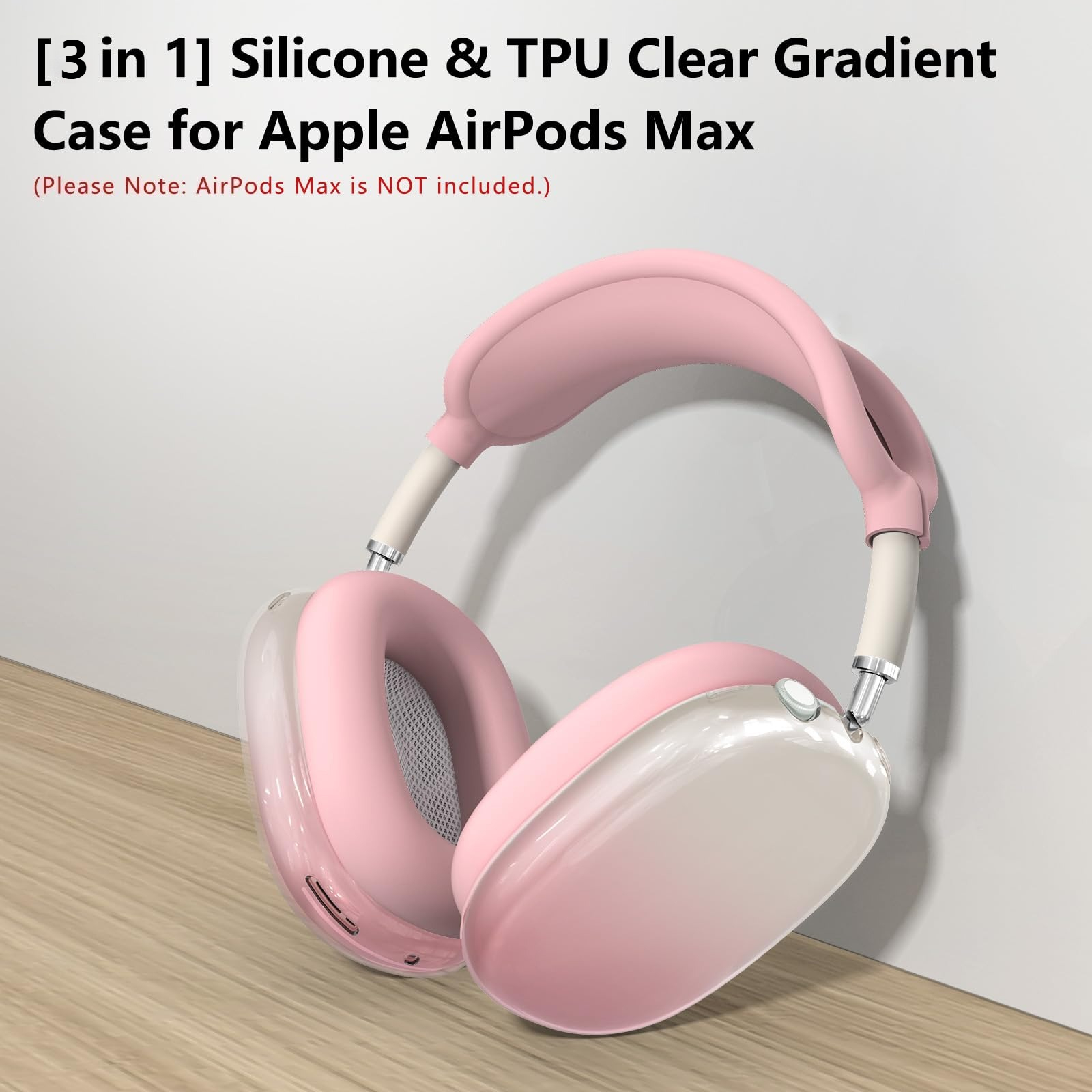 3 in1 Headphone Case for AirPods Max TPU Gradient Color Headphone Anti-Scratch Protective Cover for Apple Earphone Accessories Cases