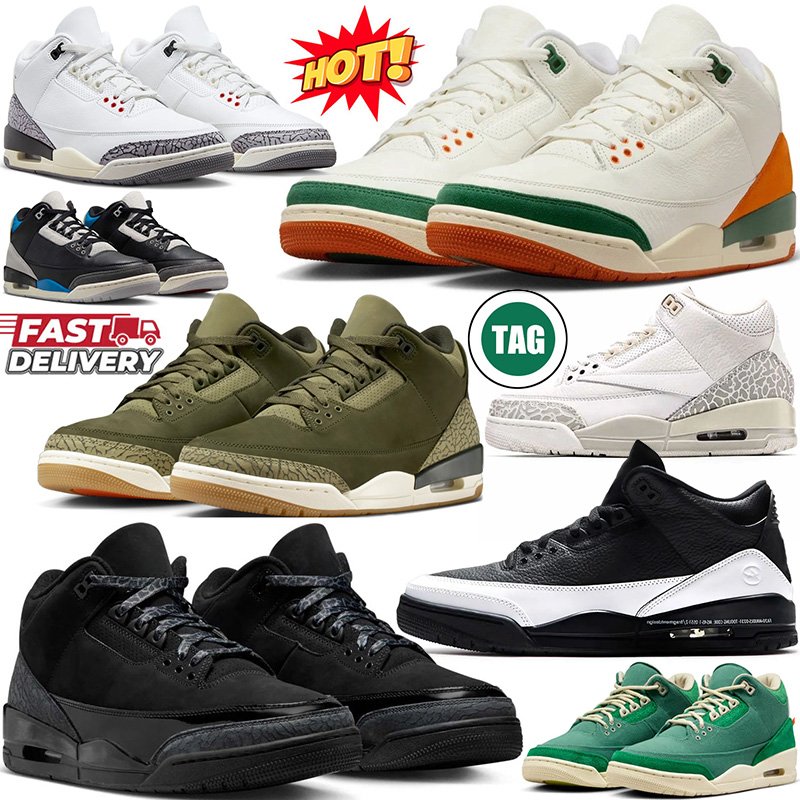 2026 designer 3 3s basketball shoes men women Miami True Blue Black Cat Family Affair A Ma Maniere White Cement Reimagined mens trainers outdoor sneakers with box