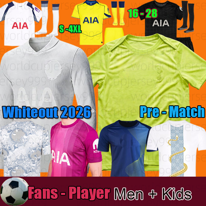 GALLAGHER tottenham jersey 26 27 1901 hotpsur Whiteout KOLO MUANI XAVI 25 Fan version MADDISON SON WERNER Soccer Jerseys KULUSEVSKI Football kids kit