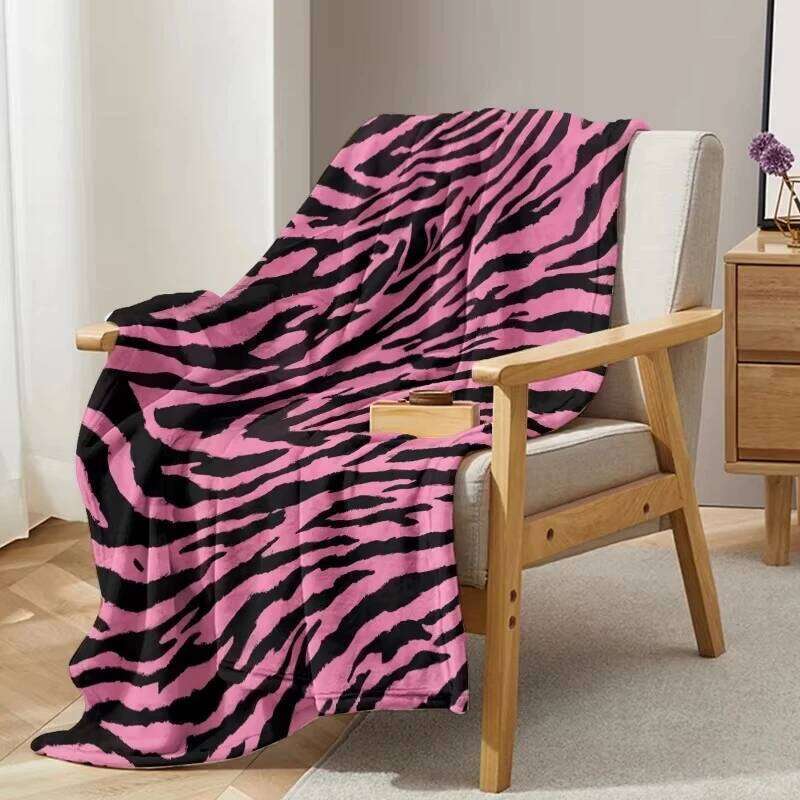 Pink Leopard Zebra Print Flannel Blanket - Warm Throw for Kids Adults Teens & Sofa Bed XJ260112