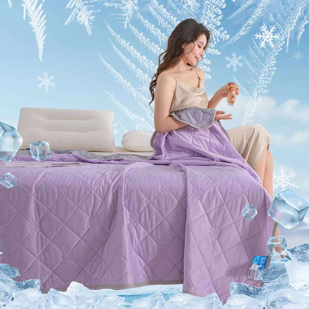 pc Large Blanket Extra Wide & Long 78x90"/59x78 - Hypoallergenic, Light Beige-Friendly, Smooth Air Cooling XJ260112