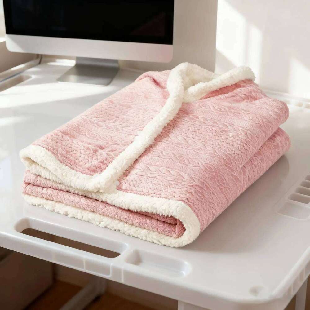 Wearable Throw Blanket Button-Style Poncho 85x120cm Plush Shawl for Women Girls Ladies Home Office Travel Sofa Warm Gift XJ260112