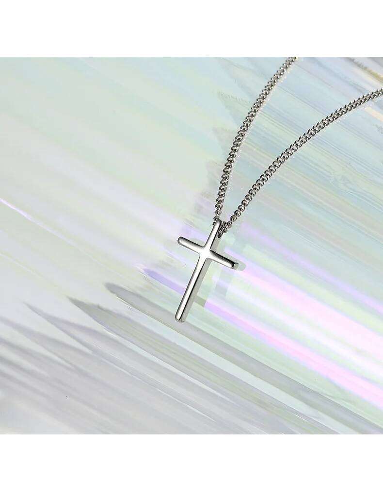 Trendy 925 Sterling Silver Pendants For Women Vintage Gothic Cross Necklace Chain Jewelry Gift H260112