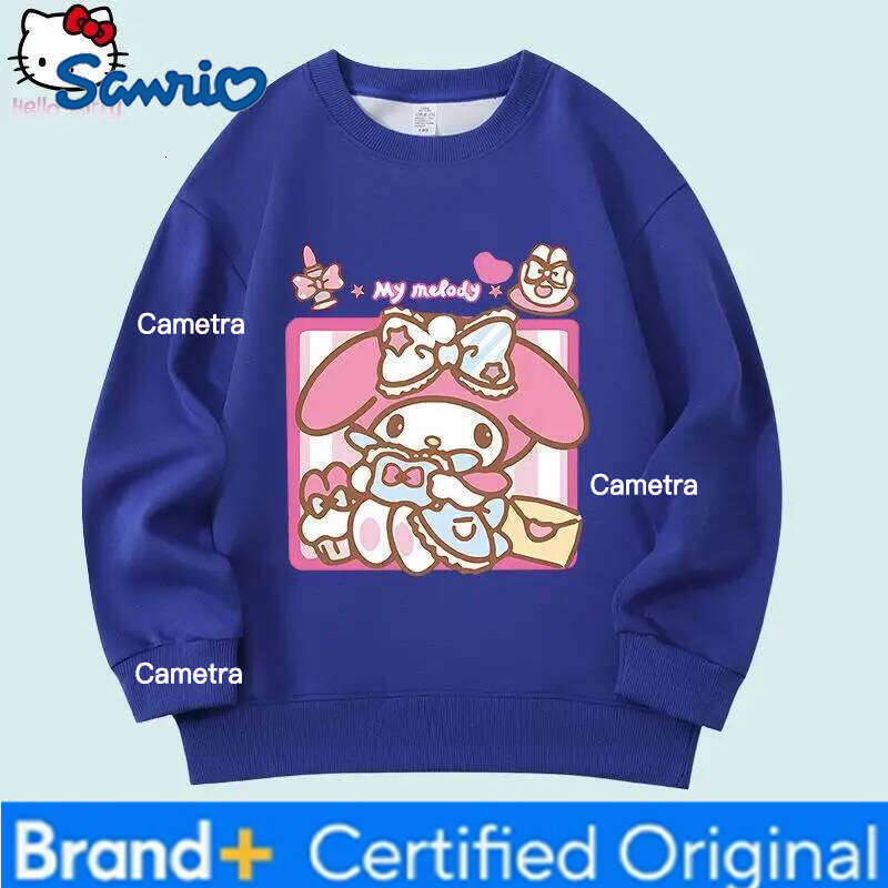 Sanrio Anime Kawaii My Melody Hoodie Cartoon Fashionable Casual Long Sleeved Children's Sweet Tops Girl Clothes Gift H260112