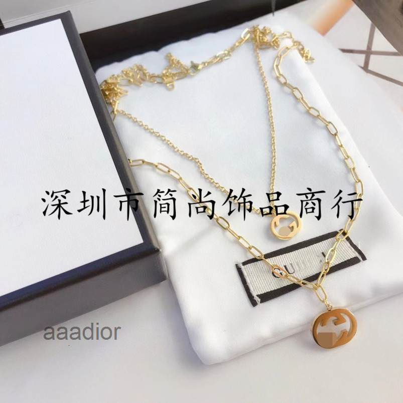 Designer Jewelry Necklaces and Bracelets Perfect Matches for Men and Women Wedding Gift Jewelry Necklaces in Vintage Style guccis guccii ggs guccinecklace 8GR FR0K