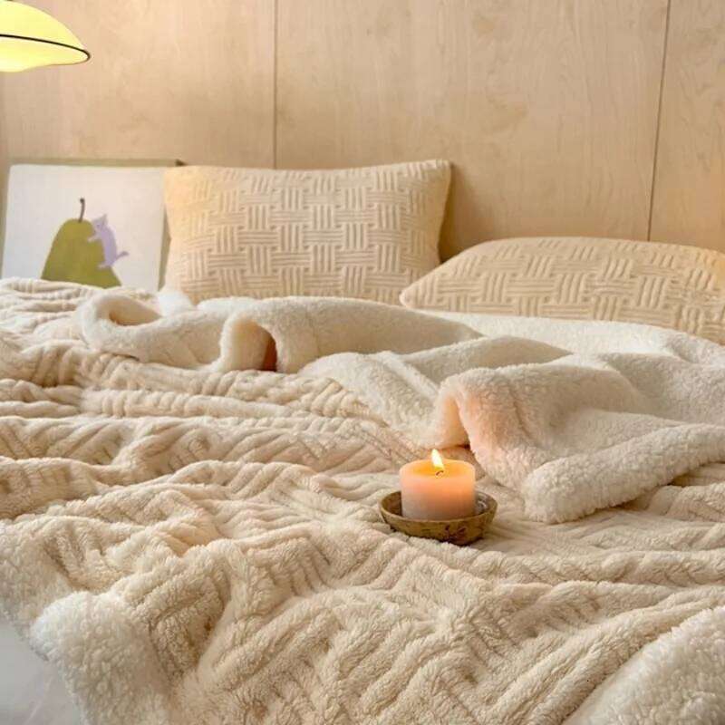2025 New Solid Color Thickened Winter Coral Fleece Nap Office Warm Sofa Cover Blanket without Pillowcase XJ260112