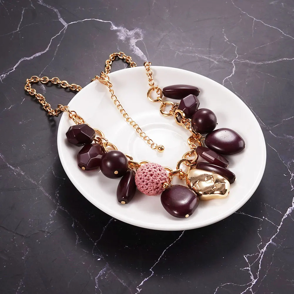 Fashionable Minimalist Irregular Pendant Necklace With Collarbone Chain Banquet Accessory Jewelry 260107