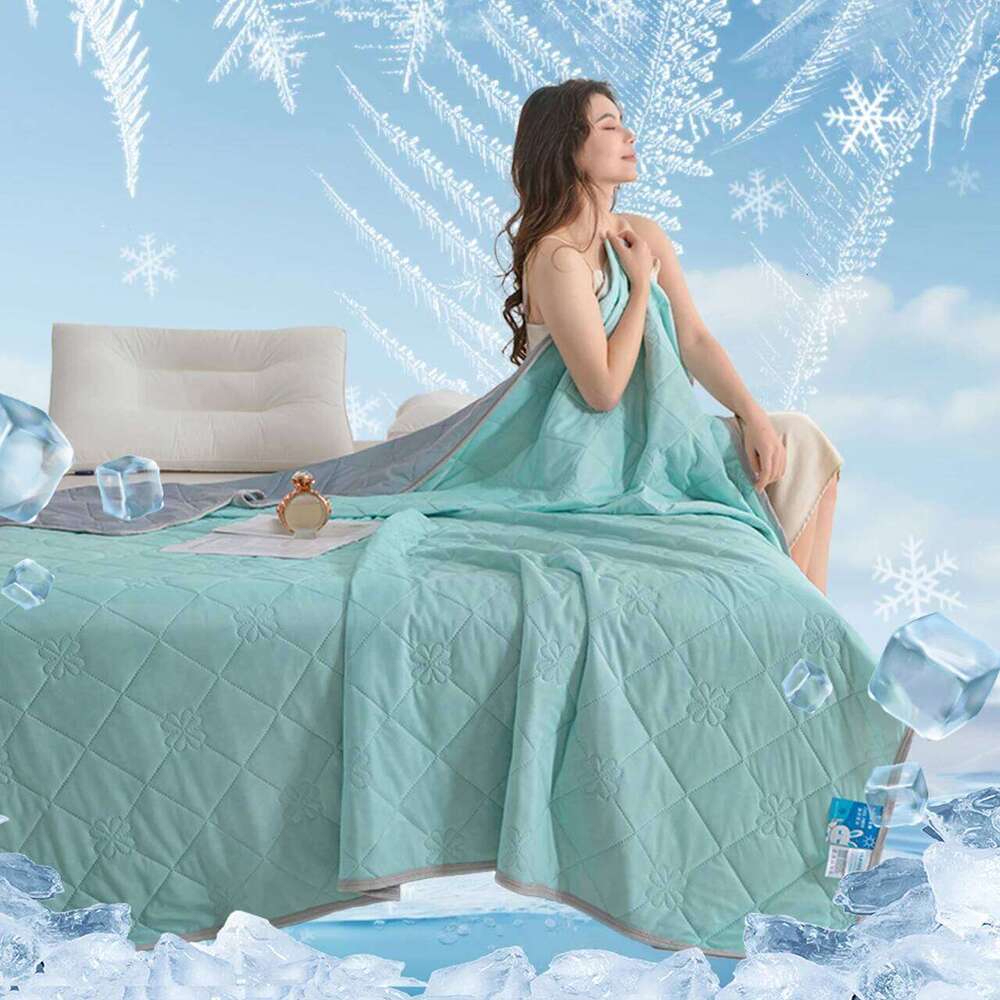 pc Large Blanket Extra Wide & Long 78x90"/59x78 - Hypoallergenic, Light Beige-Friendly, Smooth Air Cooling XJ260112