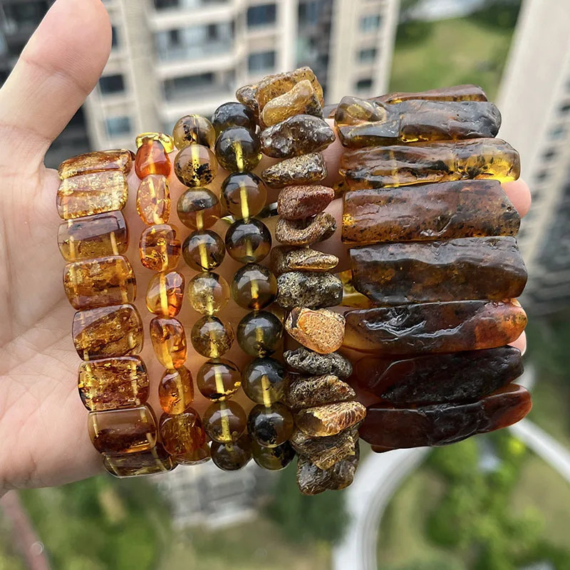 Yoowei Genuine Amber Bracelets for Unisex Gift 100 Natural Beads Baltic Energy Gemstone Healing Jewelry Suppliers Wholesale 260107