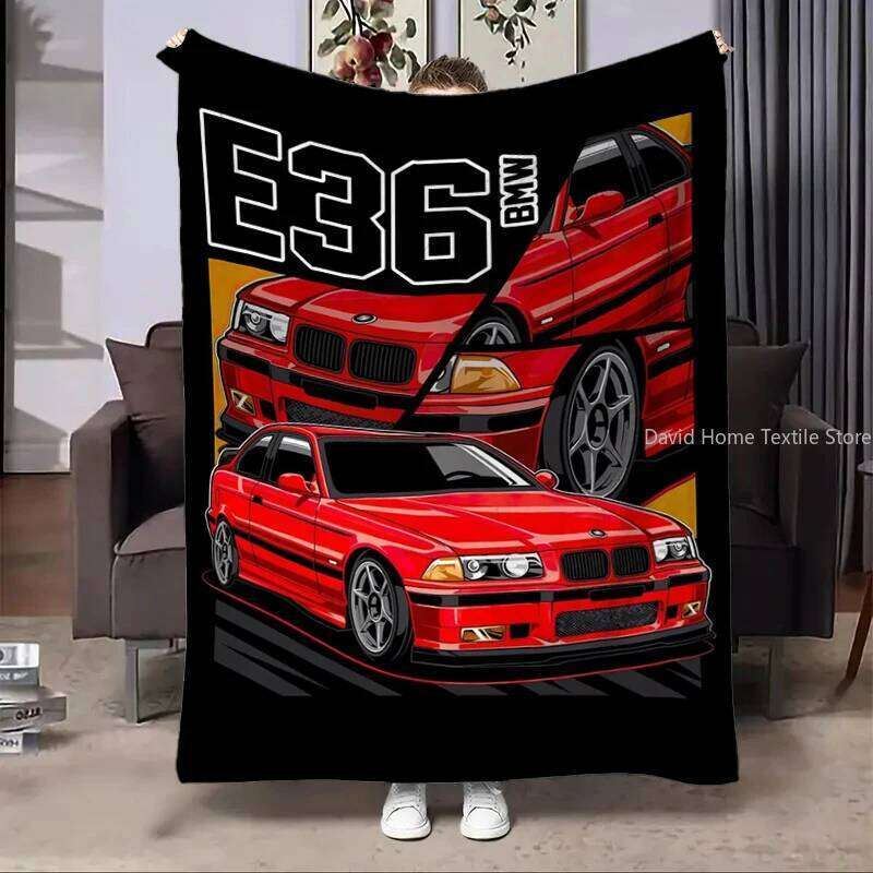 Miata Supra E36 Luxury Super Car Flannel Home Sofa Lunch Break Blankets Children Student Blanket Nap Cover Kids Gift XJ260112