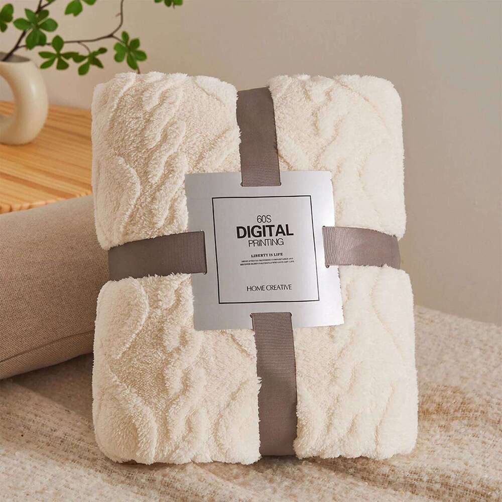 51x 63 Inches Solid Fall Winter Coral Velvet Flannel Soft Thickened Cover Home Outdoor Travel Blanket XJ260112