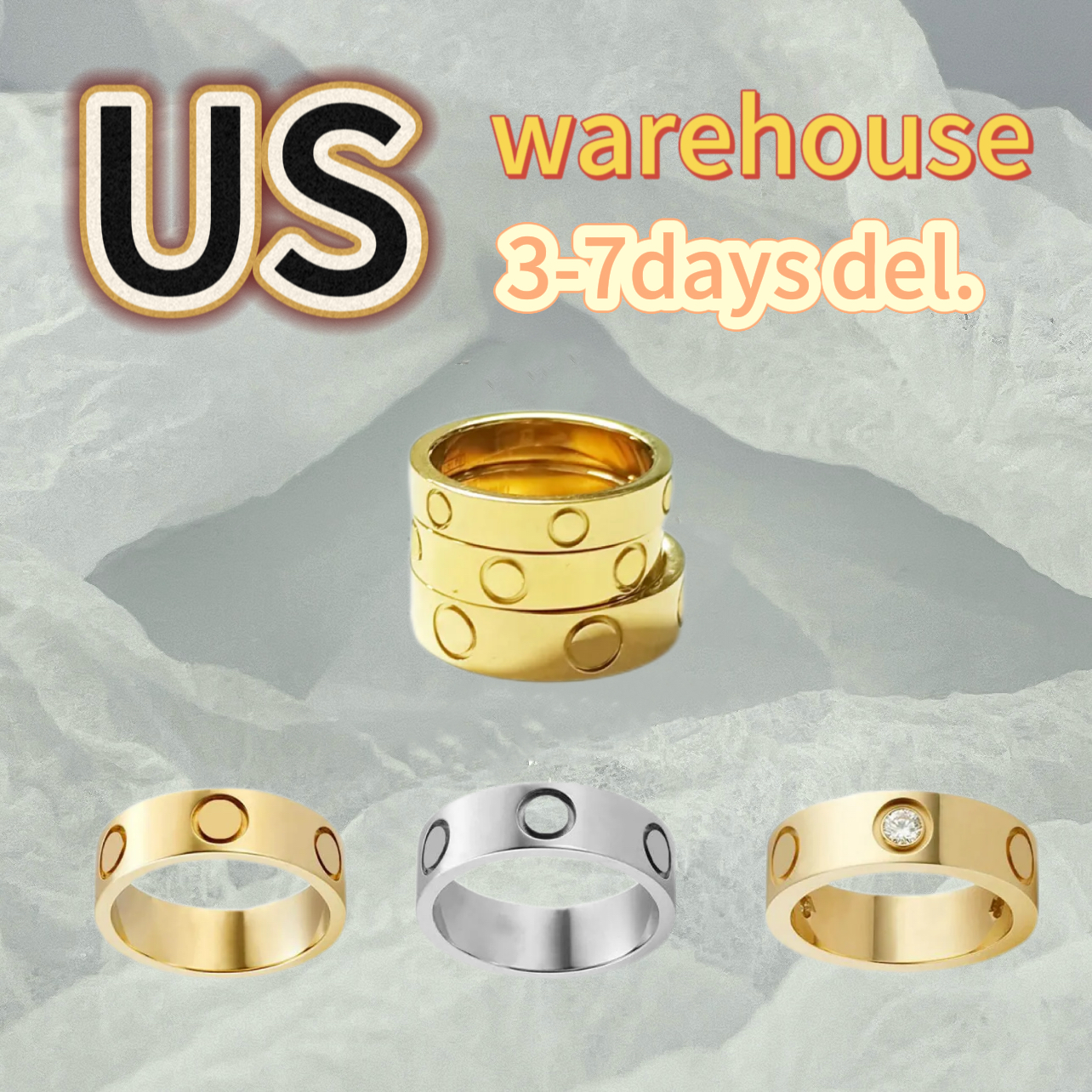 jewely ring designer ring womens couple ring luxury designer jewelry jewlery women 4mm 5mm 6mm anello