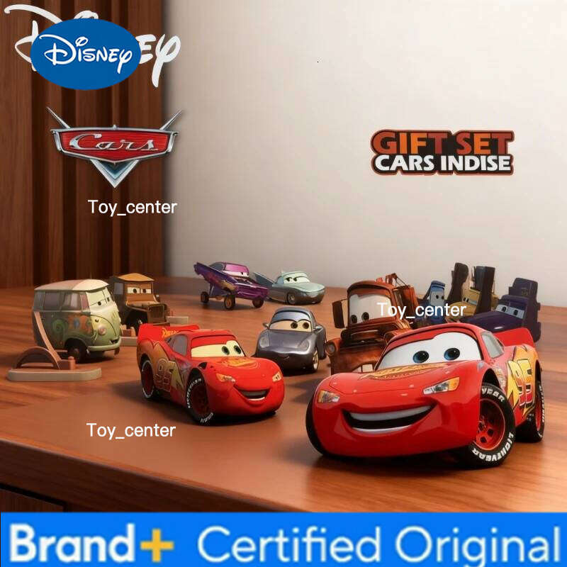 Disney 12Pcs Pixar Cars Gift Box Metal Diecast lightning McQueen Car Model Toy Jackson Uncle Truck Boy Birthday Toys H2601131