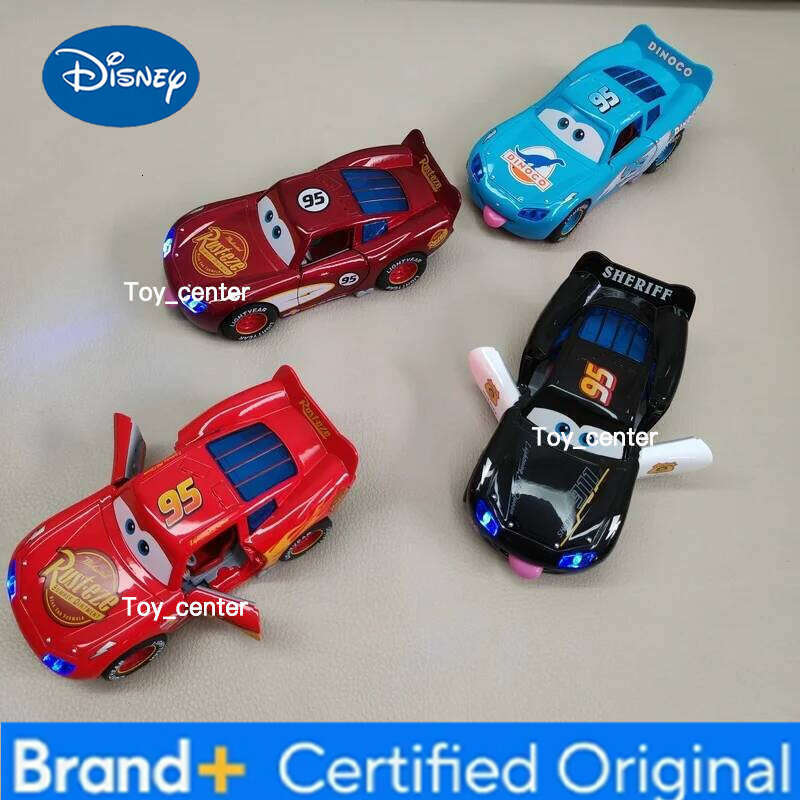 Disney Toy Story 3 Model Car Lightning Mcqueen Metal Diecast With Lights Inertial Pull-Back Wheel Spit Out Your Tongue Cars Toys H2601131