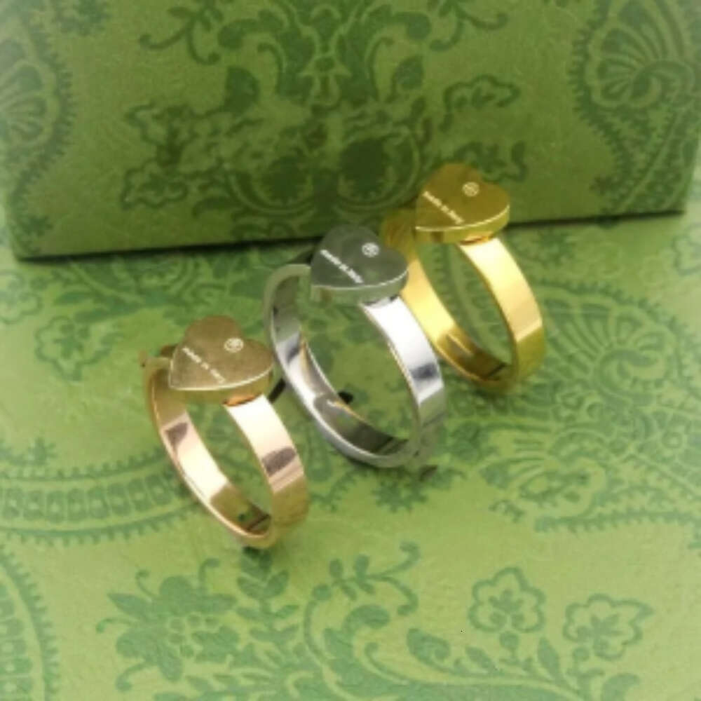 Fashion Designer Ring For Men Women Rings Titanium Steel Silver Love Letter Plated Engagements For Women rings Luxury Jewelry Box Gift