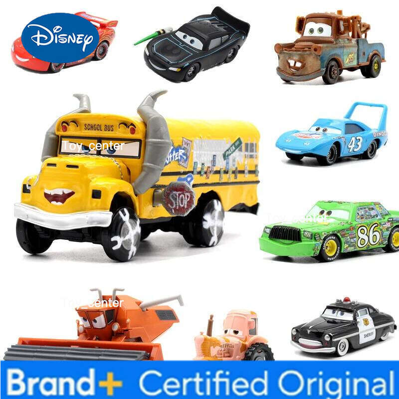 Disney IN STOCK 2026 Pixar Cars Lightning McQueen Mater 155 Metal Model Racing Car Toys Children's Birthday NEWYEAR Gifts H2601131