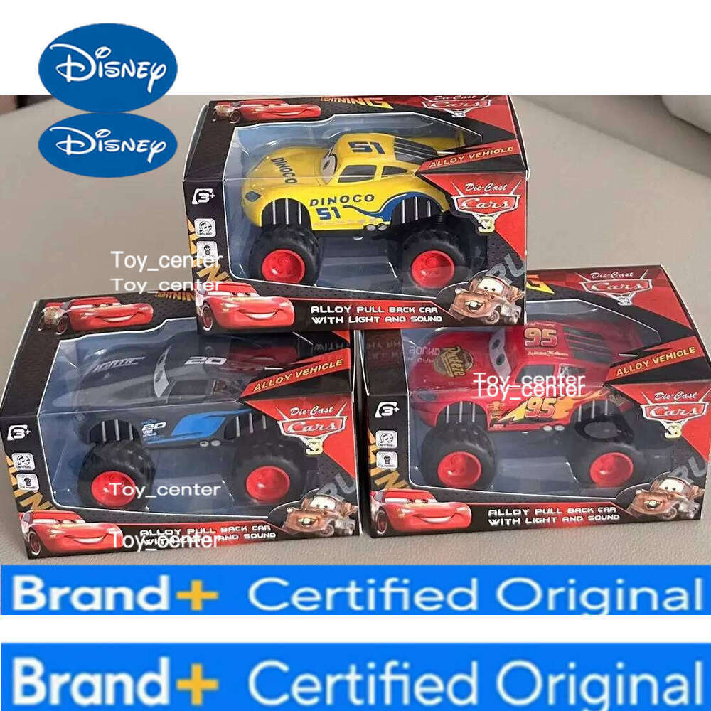Disney Story 4 Lightning Mcqueen Car Toy With Lights And Inertial Pull-Back Function Free Wheeling Model For Kids Collection H260113