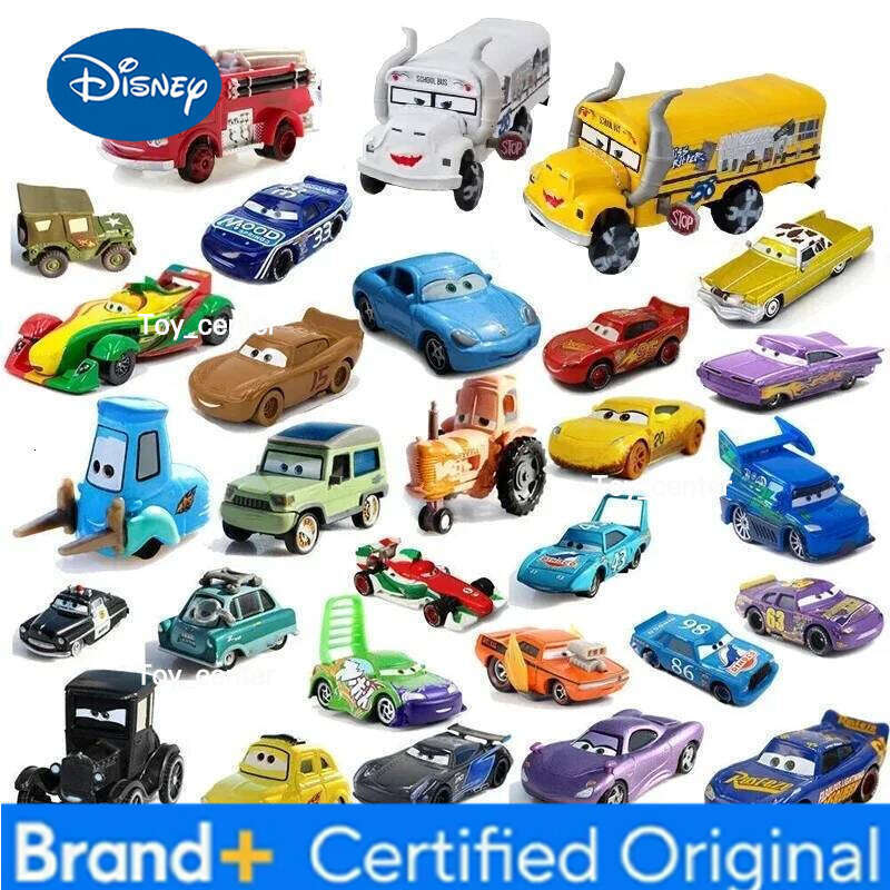 Disney Hot Car 2 Pixar Lightning Mcqueen Plain Collection Mini Racing Miss Fritter Metal Frank Dinoco Racer 3 Toy Gift for Kid H260113