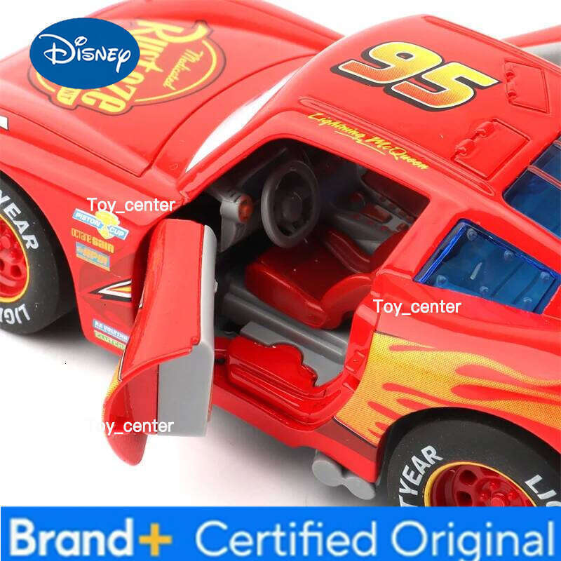 Disney large size Pixar Cars Sound and light Sheriff McQueen 1:32 Alloy pull-back vehicle Toy Children's Christmas gift H2601131