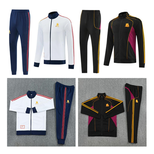 25 26 Rome Soccer jacket half Tracksuit man kids kit football 2025 2026 training suit jogging Survetement 66