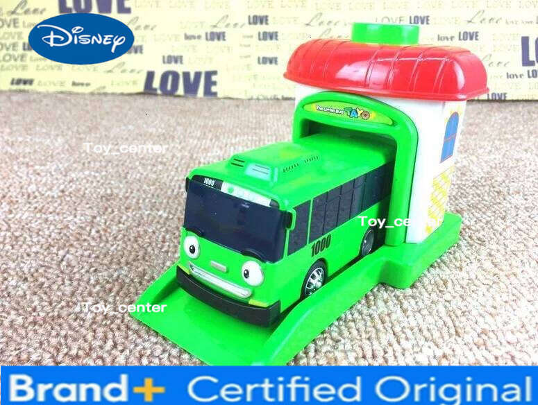 Disney 4pcs/set Scale model Tayo the little bus children miniature baby oyuncak garage tayo Ejection impact car vehicle H260113