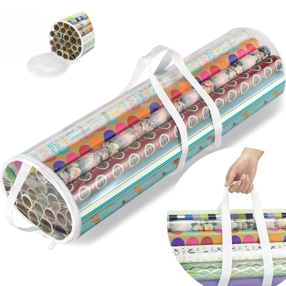 Borsa Portaoggetti Carta Da Regalo Borsa Trasparente Con Manico Organizzatore I…