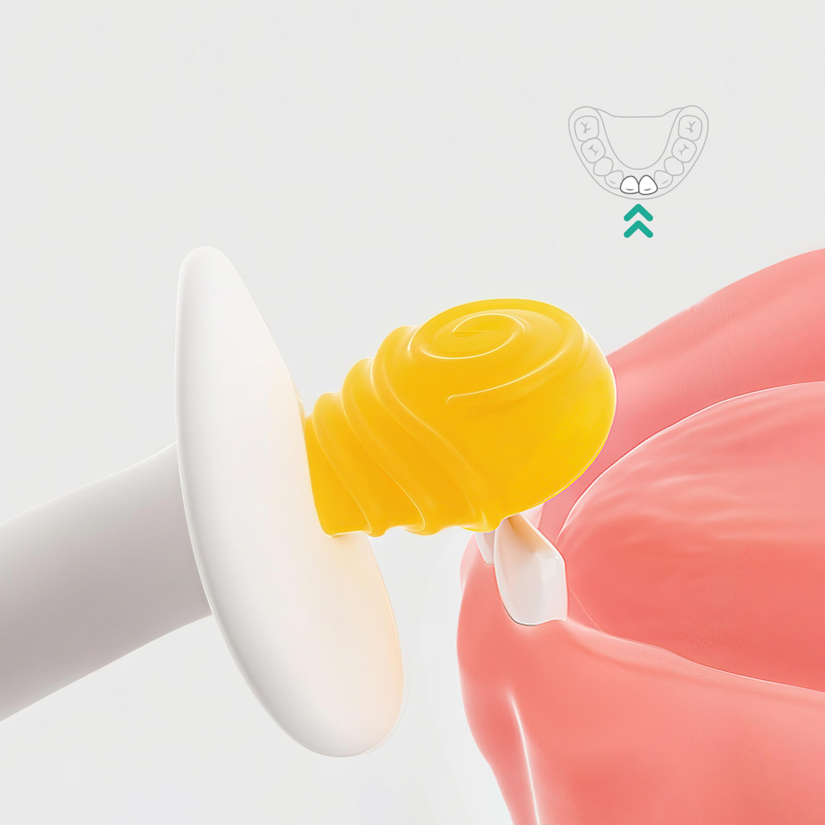 Baby teething stick silicone toy for chewing, 3 months+, boilable, prevents thumb-sucking