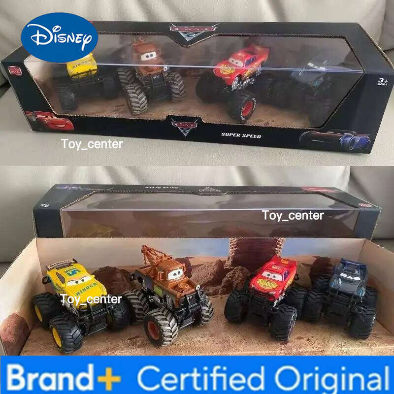 Disney Pixar Cars Toy Set with Lightning McQueen Jackson Storm Mack - Pull-Back Truck Models Children's Play Vehicles Gift H260113